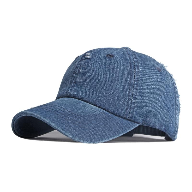 Northwood Women's Denim Baseball Cap Hip Hop Cap Men Denim Hole Solid Dad Hat Hiphop Sun Snapback