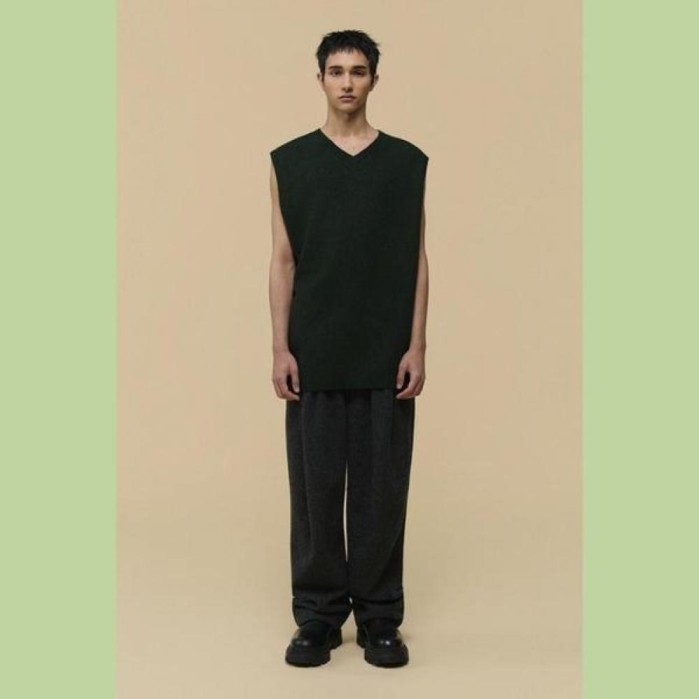 Customellow Green Wool Twisted Vest Off Season Cwwaw25992grx Green/M