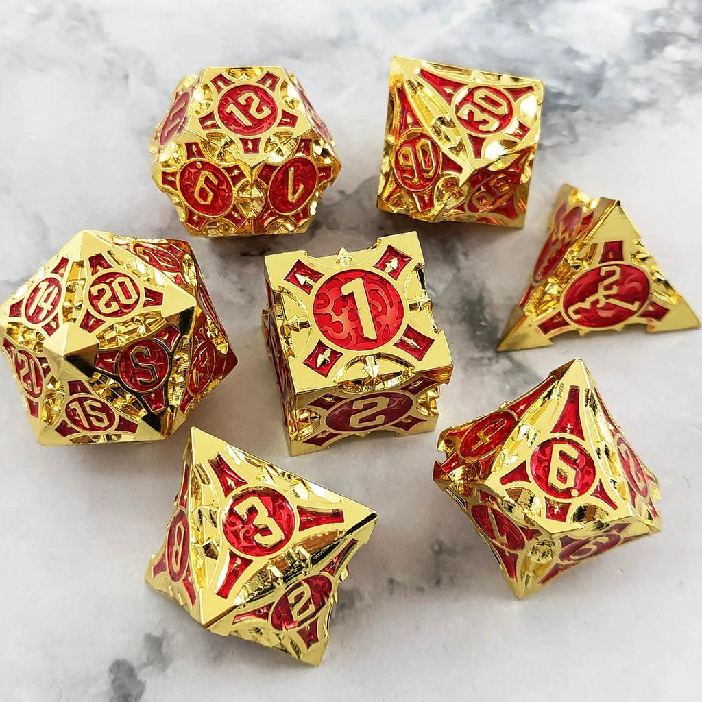 Métal coc dés courants dnd dragons et donjons dés rpg à multiples facettes cthulhu d20 jeu de société