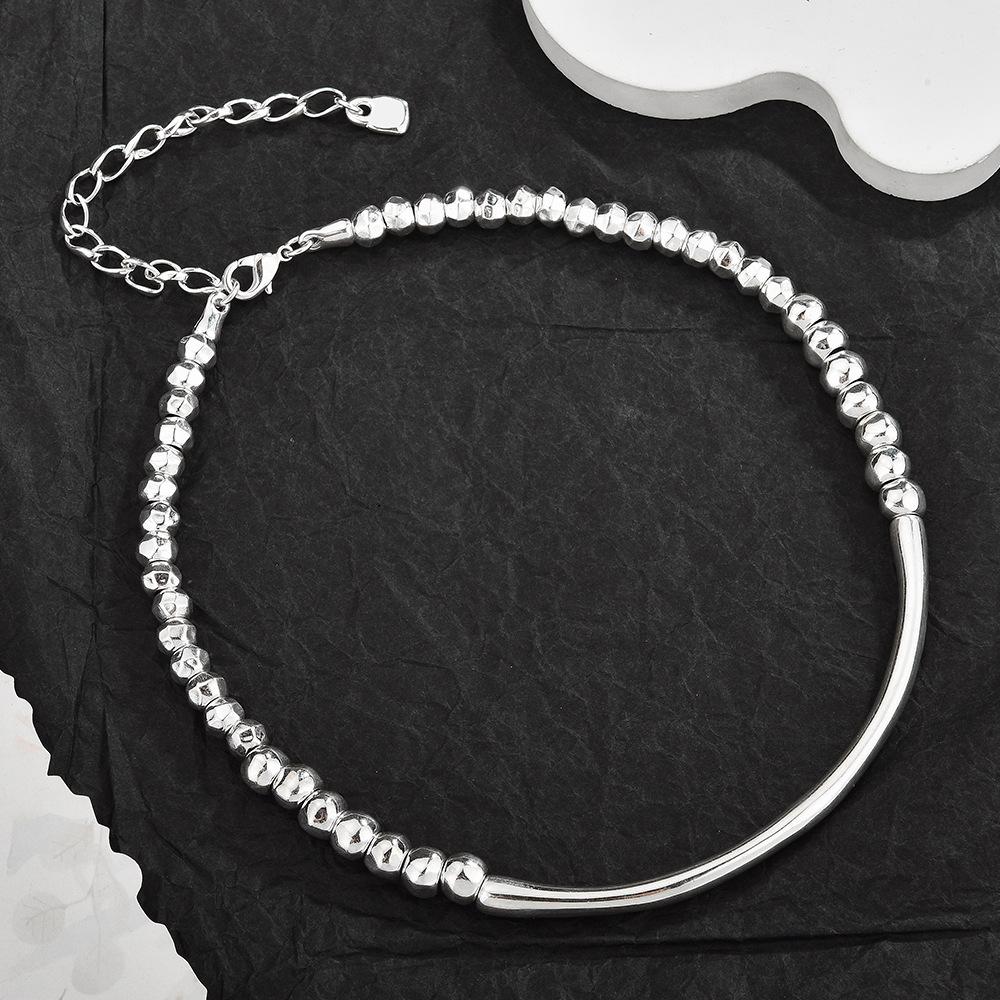 Beaded Splicing Irregular Liquid Collar Fashion Pendant Necklace 60CM(Necklace Long)