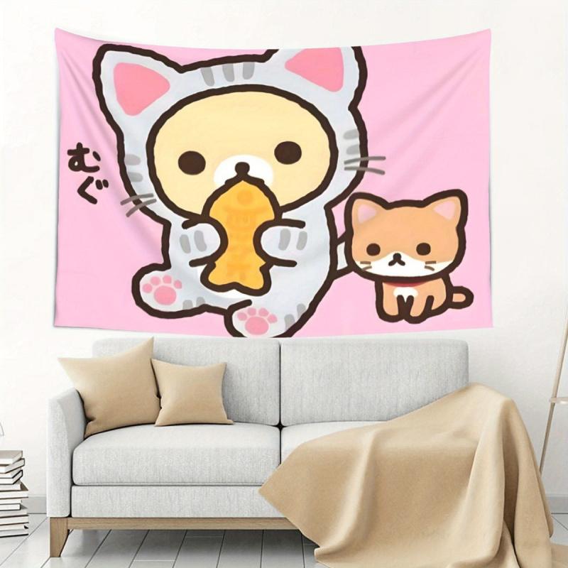 VIKAMA Easy Panda Mi Costume Tapestry Girl Heart Pink Wall Decoration Cloth Bedroom Dormitory Background Wall