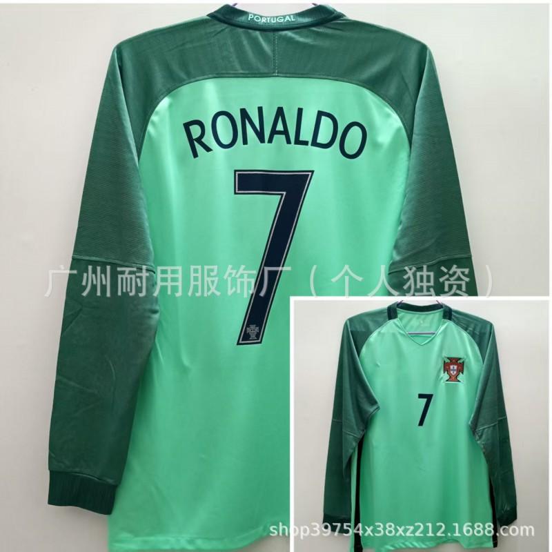 Retro Portugal Jerseys Commemorative Version No. 7 17 C Ronaldo Football Uniform Classic
