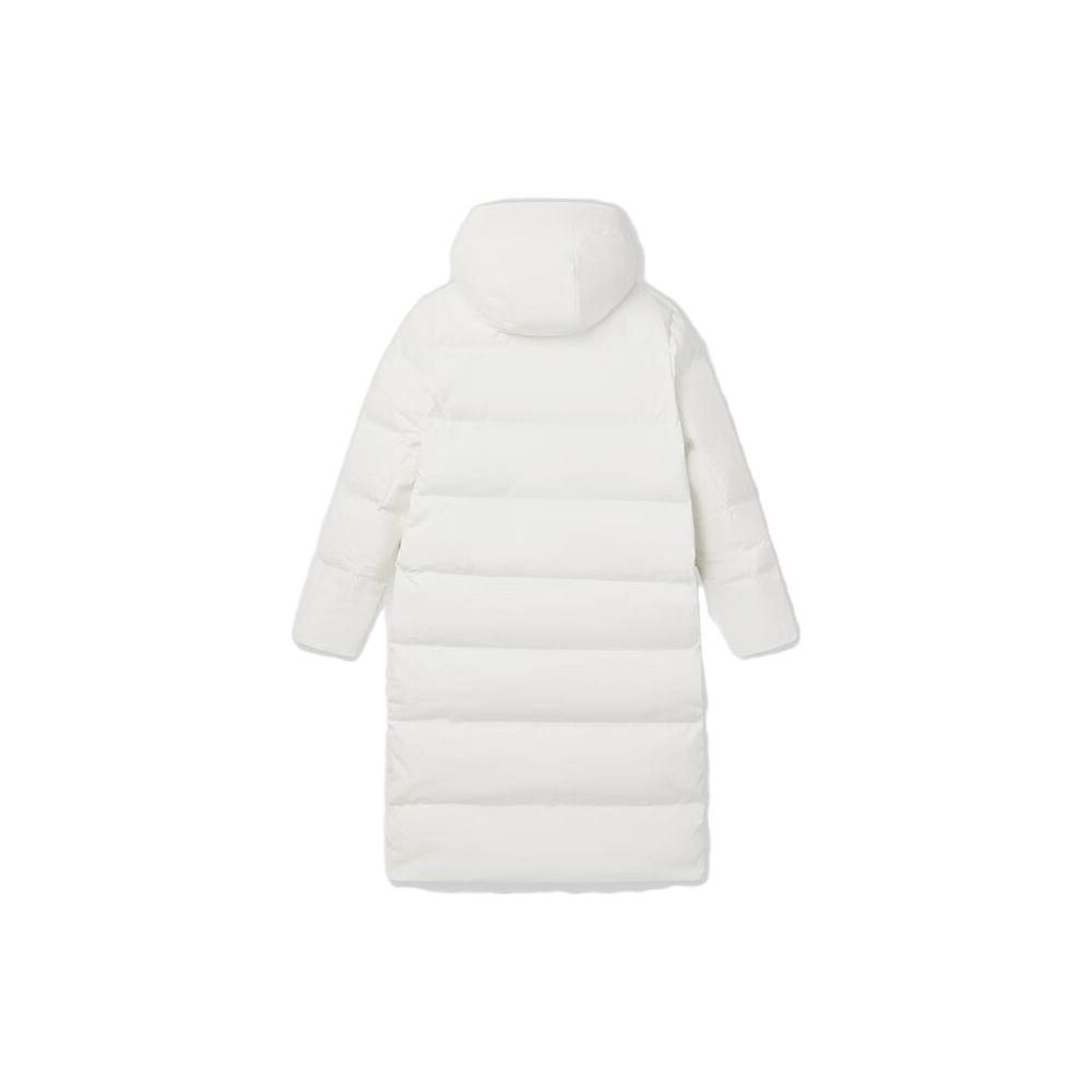 Fila Letter Print Hooded Long Pants Down Jacket Unisex Outerwear Milk-White F51U349902F-IV