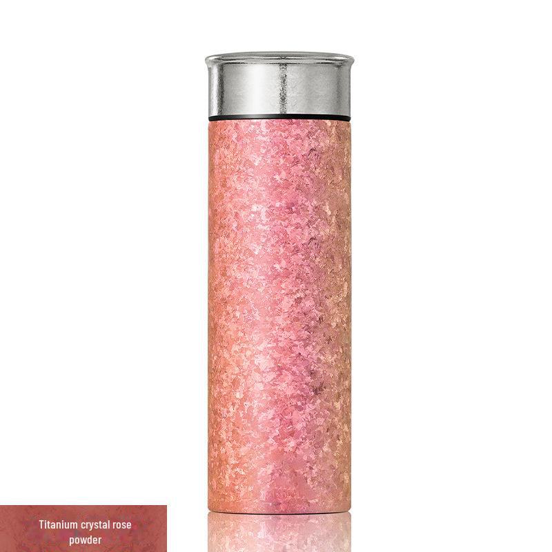 Titanium Crystal Pure Thermos Cup - 430ml | High-End Titanium Tea Cup for Car & Everyday Use | Fashionable Unisex Design