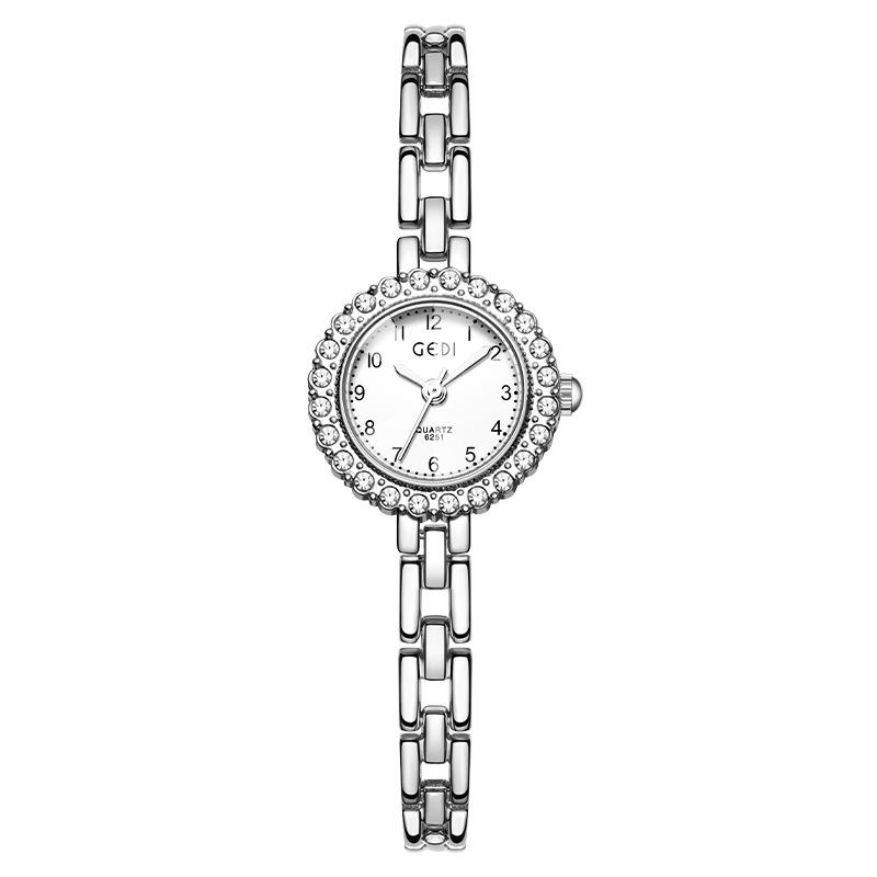 Jw Diamond-Encrusted Alloy Bracelet Watch Student Light Luxury Waterproof Quartz Watch Women'S Niche Small And Exquisite Watch