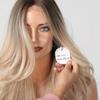 ALAN EATON Long Wave Platinum Blonde Synthetic Wigs Hairline Part Lace Wigs Natural Daily Wedding Hairstyle Wigs for White Women
