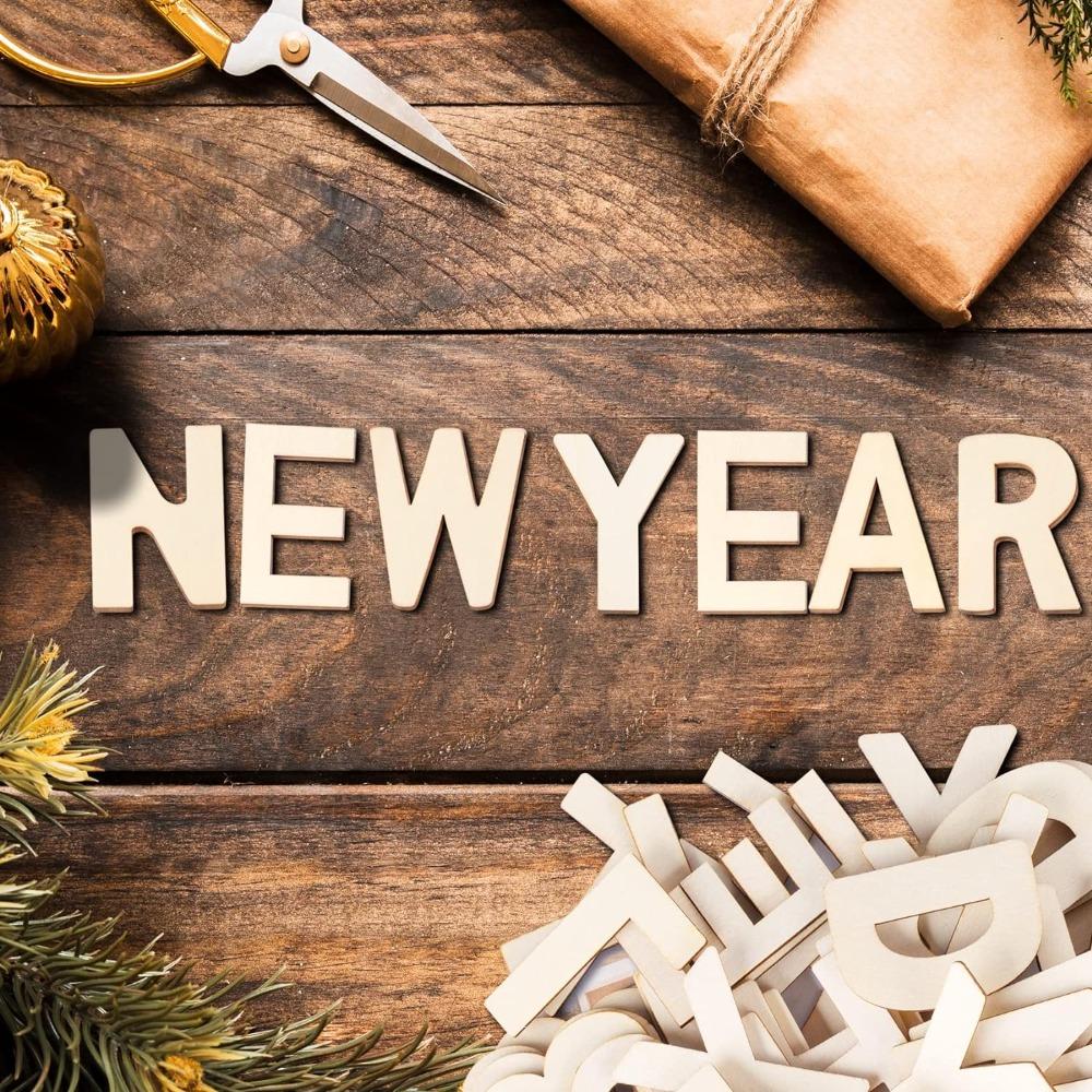 2 Zoll Holzbuchstaben Naturholzbuchstaben Dekoration Malen Holzalphabetbuchstaben DIY-Bastelarbeiten