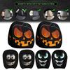 2/4 Stück Halloween Auto Kopfstützenbezüge Lustiger Große Augen Cartoon Druck Kissenbezug Dekoration Automobil Sitz Kopfstütze Schutz