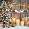 Christmas Candy Cane Alley Metal Sign 10x40cm Vintage Tin Wall Decor, Pre-Drilled Holes Waterproof Indoor Outdoor Art