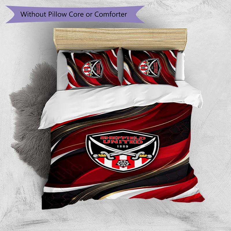 Ensemble de literie 3 pièces imprimé Sheffield United Football, Ensemble de housse de couette de chambre confortable et respectueux de la peau