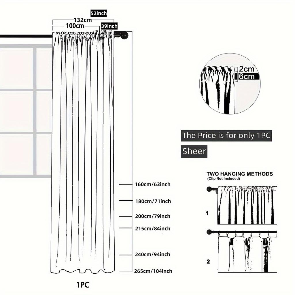 1pc Minimalist Animal Embroidery Tulle Curtain, Pastoral Floral Embroidery Window Screen, Suitable for Living Room Bedroom Decoration