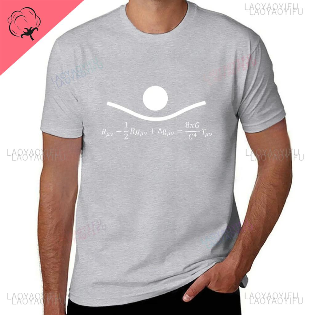 Formula of General Relativity Printed TShirt Hippie Clothes Sublime Short Sleeve Men Streetwear Shortsleev Oneck Unique Tee