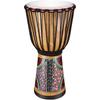 Djembe Ethnic Musical Instrument Toy Home Drum Percussion Sheepskin Durable Hand-Painted Pattern Bright Tone Suitable for Adults and Beginners Large