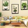 3pcs Wall Plant Holder, Metal Picture Frame Wall Mounted   Shelf, Window Plant Shelves Hanging Plants Stand for Indoor Outdoor Decor Living Ro