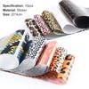 10Pcs Nail Art Tips Decal Animal Skin Leopard Design Decorative Paper Creative Nail Sticker for Women