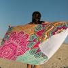 Colorful Mandala Pattern Bath Towel Microfiber Soft Water Absorbing Breathable For Girl Kids Decorative Cartoon Beach Towel