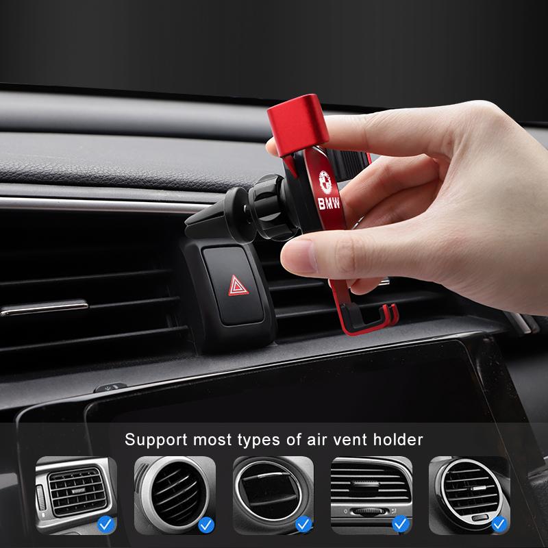 Gravity Car Phone Holder Air Vent Clip Cell Phone Stand Support For BMW 50th Anniversary 3 5 7 Series F30 X3 F10 E90 F20 E46 E60 LT9