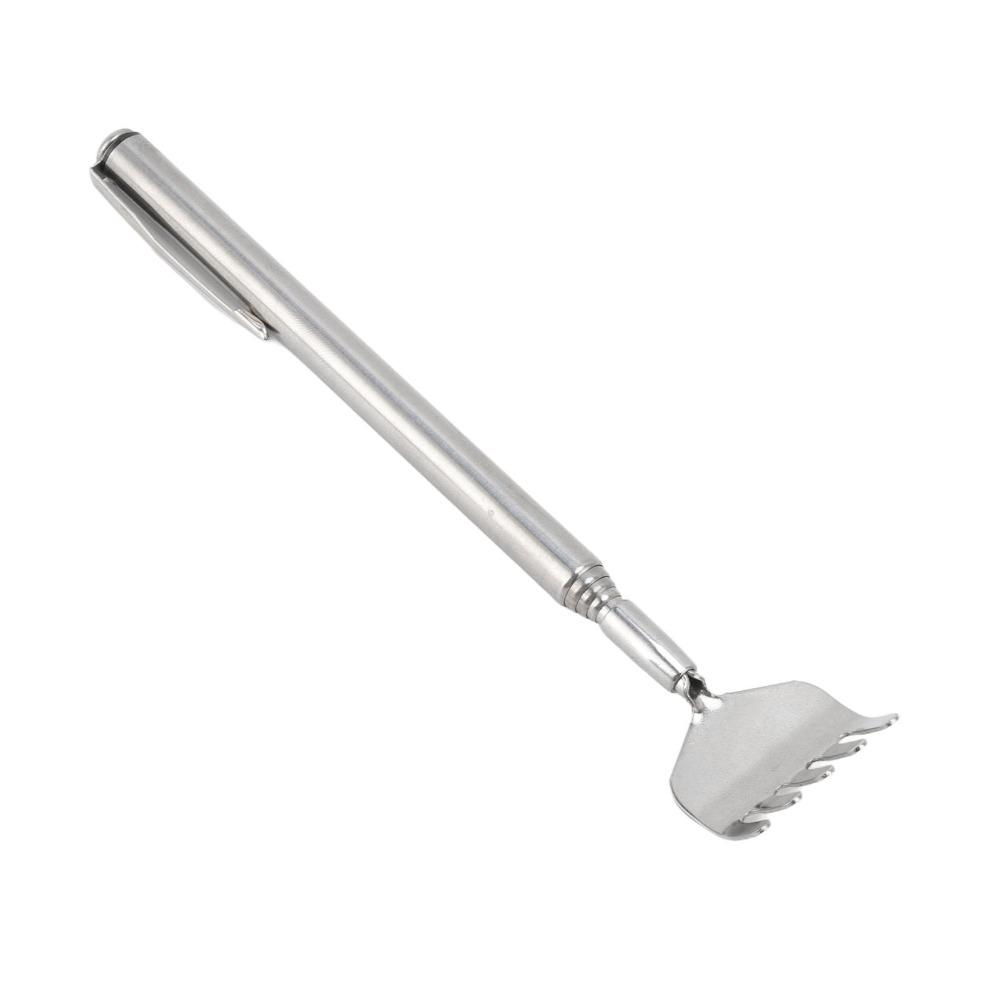 10Pcs Stainless Steel Back Scratcher with Pen Clip Retractable Telescopic Tool Mini Eco-friendly Handheld Massager Travel Use