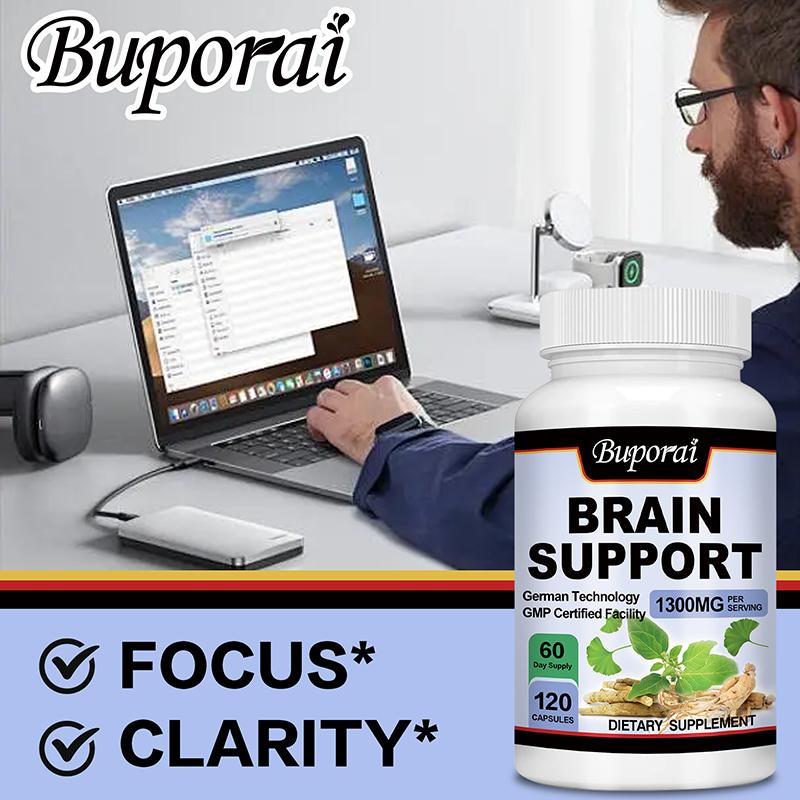 Ginkgo Biloba Ginseng Komplex Kapseln 1300mg — Kognitive Unterstützung, Fokusunterstützung, Tägliches Wohlbefinden