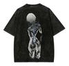 Neon Genesis Evangelion Rei Ayanami Cyborg Body Vintage Washed Anime T-Shirt, Unisex Mecha Anime Fan Streetwear Tee, 100% Cotton Casual Short Sleeve