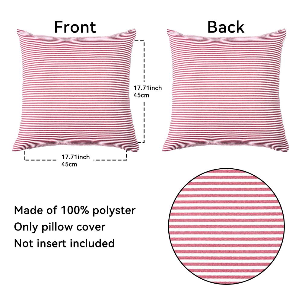 1PC Bestseller Series Red Cushion Cover Plaid Stripe Back Pillowcase Office Hotel Homestay Decor Christmas Decoration Nuan Series