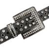 Design Crossman Square Rhinestone Buckle Western Rhinestone Denim Trend Belt Party Stage