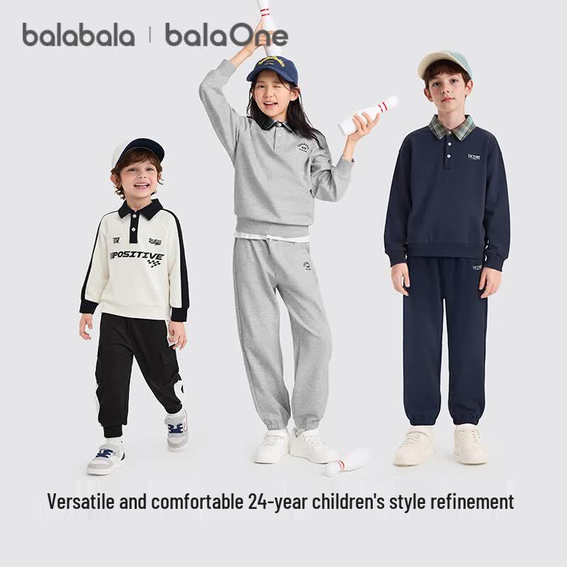 Balabala Kids' Long-Sleeve Two-Piece Set