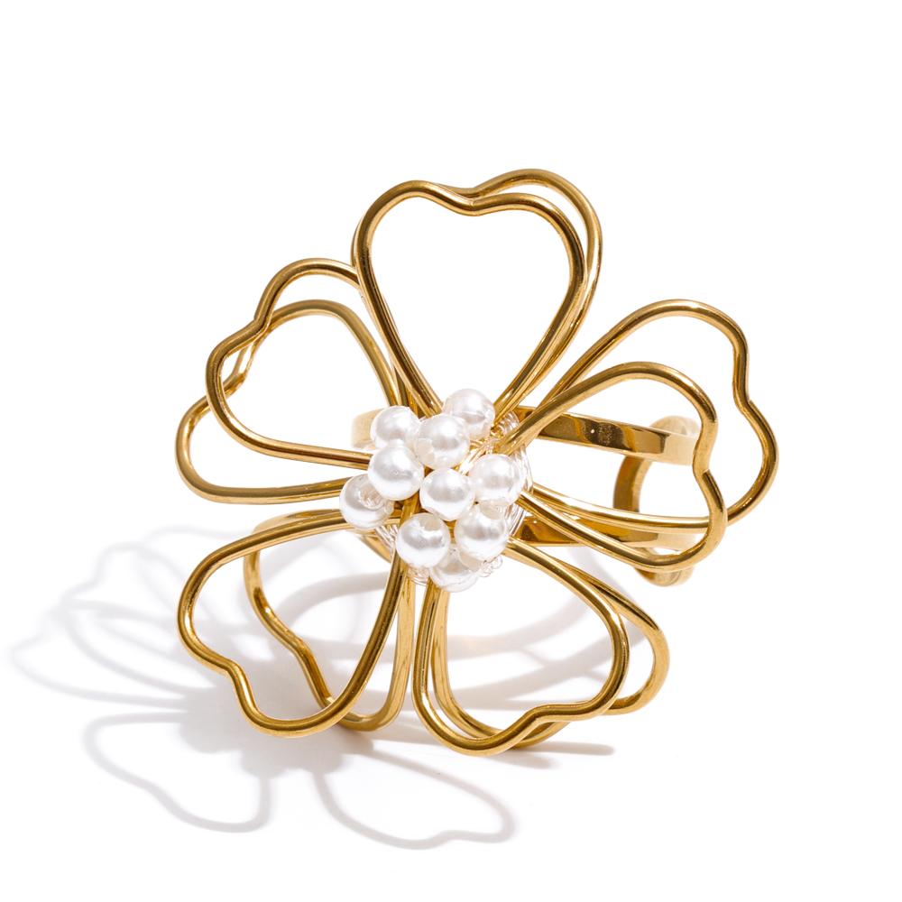 

Eetit Водонепроницаемый Ручной Работы Металл Нержавеющая Сталь Цветок Мода Ожерелье Серьги Кольцо Экологичный 2025 Модный Набор Ювелирных Изделий 7 золотой