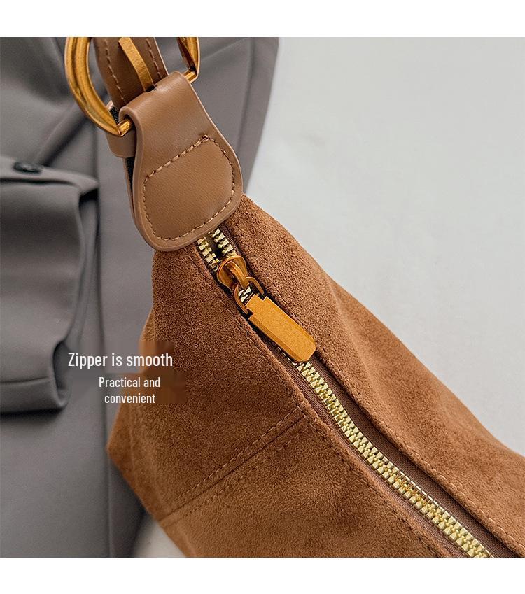 Französischer Chic Damen Herbst Schultertasche mit großem Fassungsvermögen