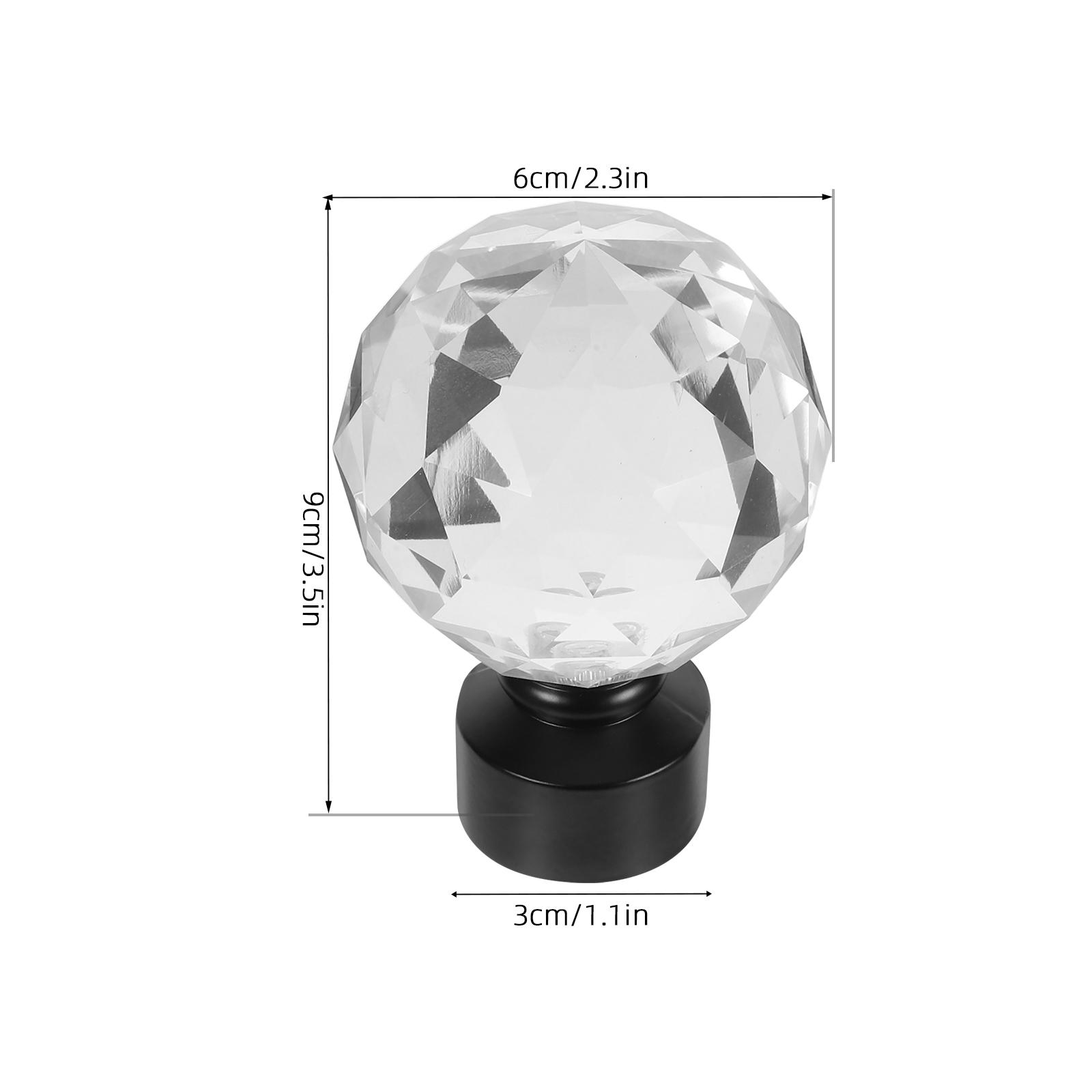 

Curtain Rod End Iron Black Retro Design Creative Curtain Rod Ball Decorative Accessories for Bedroom Dorm Apartment