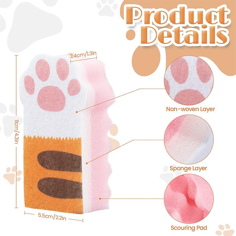 Kitchen Dishwashing Sponge Cleaning Sponges Scouring Pad Compressed Double-side Sponge Paw Dish Cloths Pot Wipe Cleaning Tools