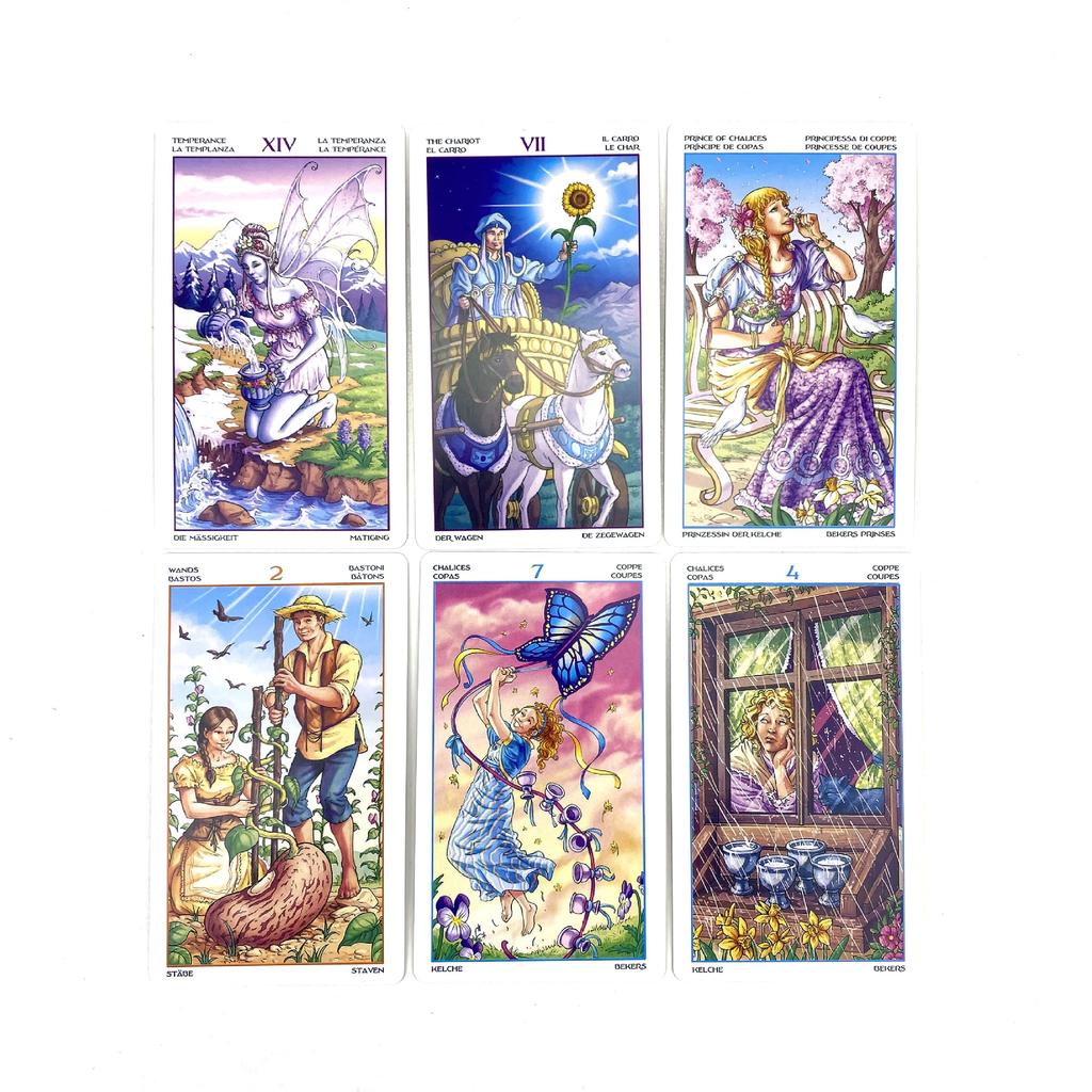 12*7cm Wheel of Year Tarot Cards with Paper Manual Board Games Deck Card