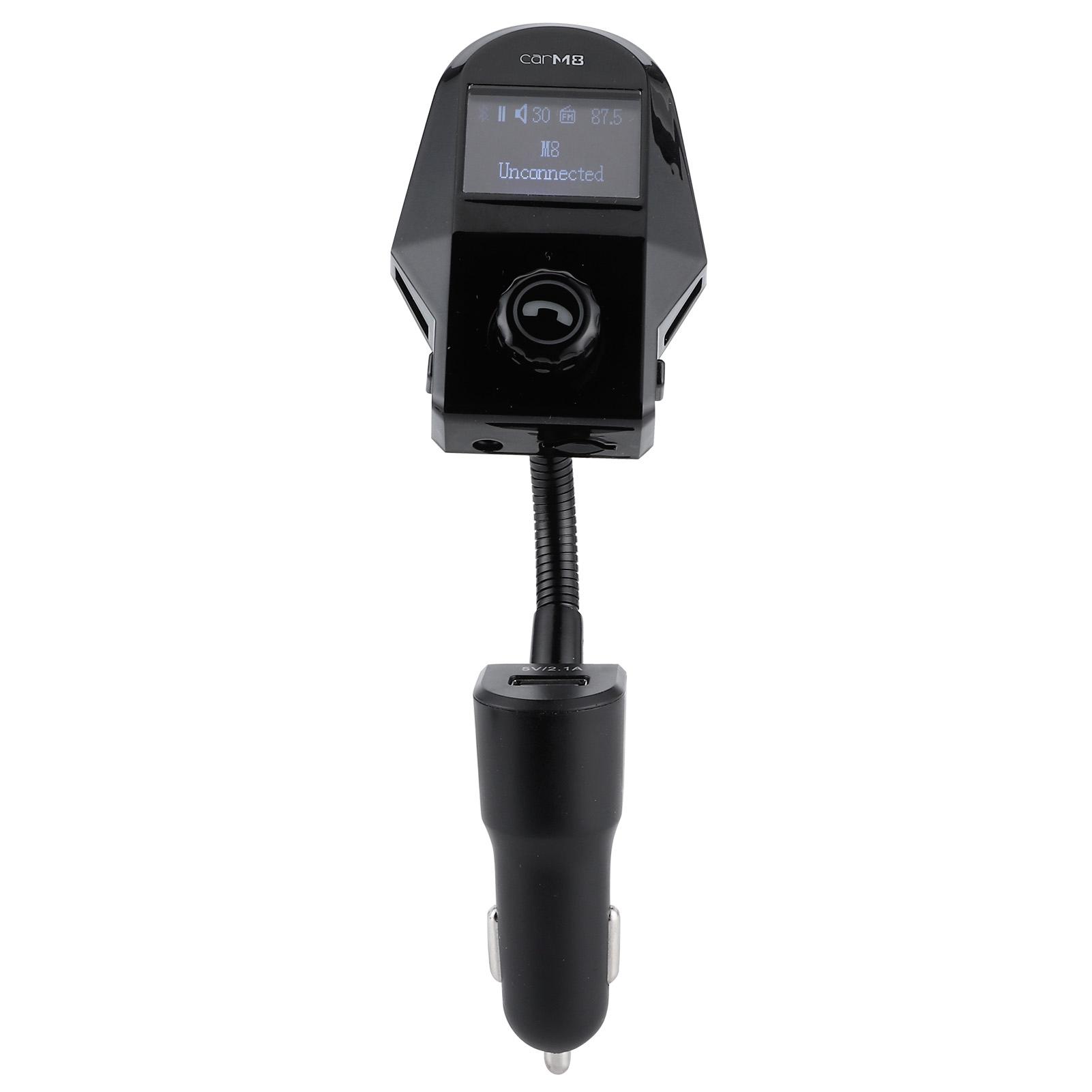 

Автомобильный FM-передатчик, беспроводной Bluetooth-плеер, зарядное устройство, встроенный микрофон с кабелем AUX