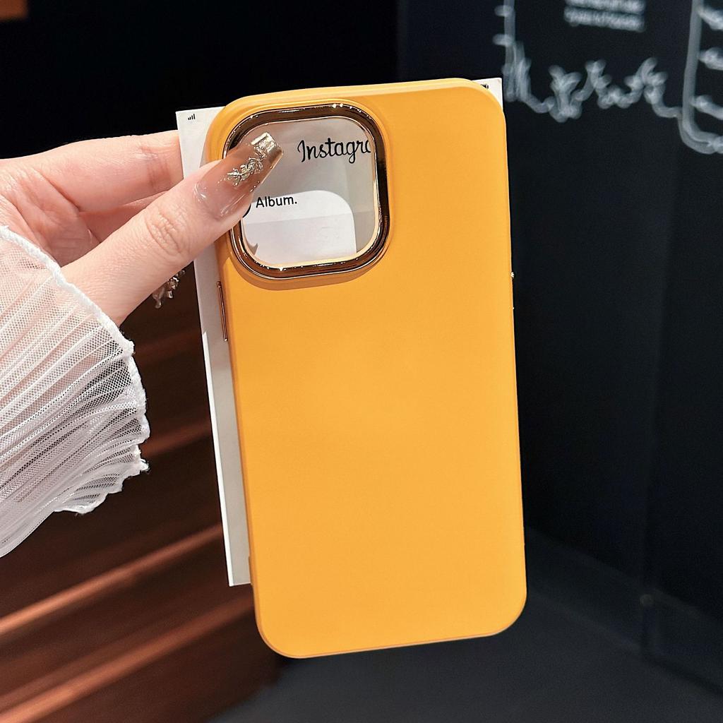 New Liquid Silicone Mobile Phone Case Electroplating Lens Apple 15PRO Creative Protective Case iPhone14PRO Suitable