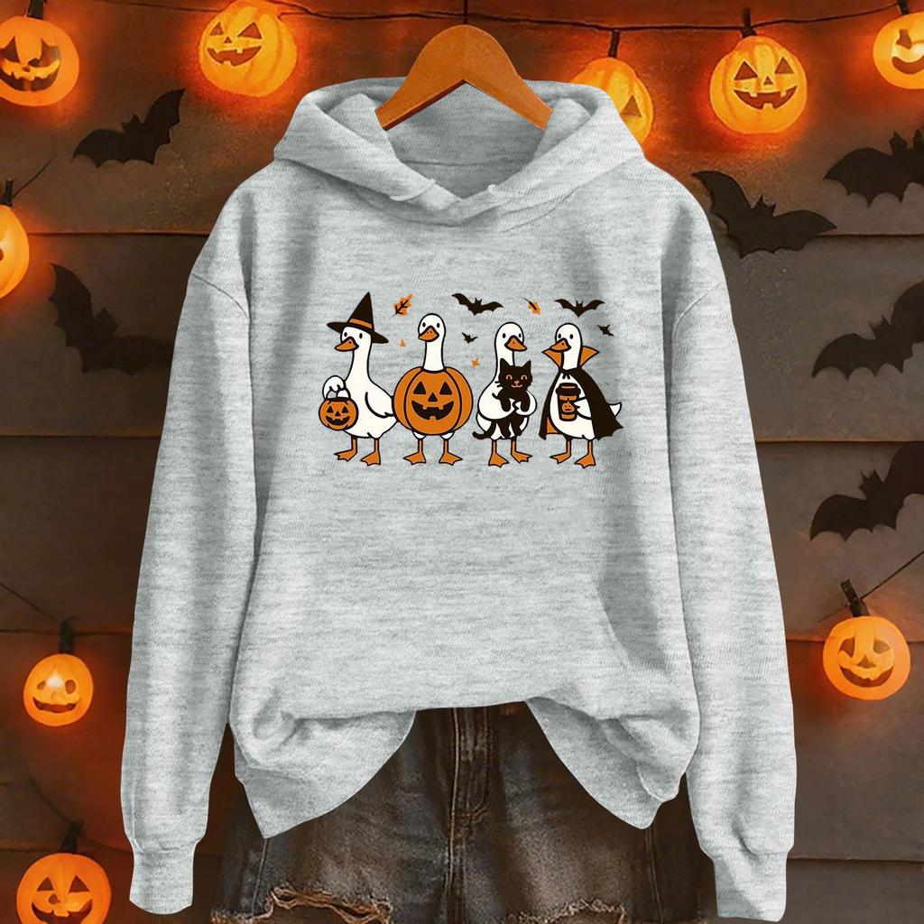 Dámská móda Ležérní svetr s kapucí s dlouhým rukávem a kulatým výstřihem s kapucí a kapsami