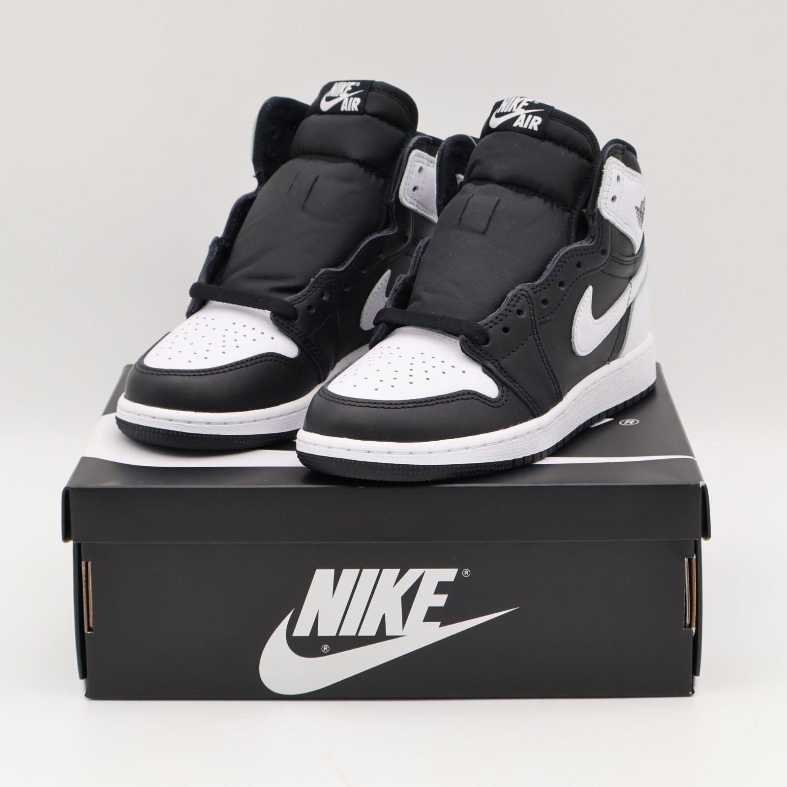 FD1437-010 Nike GS Air Jordan 1 Retro High OG Black White 5Y