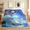 Dragon Sky Flannel Blanket Throw Blanket Soft Warm Sofa Bed Camping Car Home Decor Unique Christmas Gift C9301026