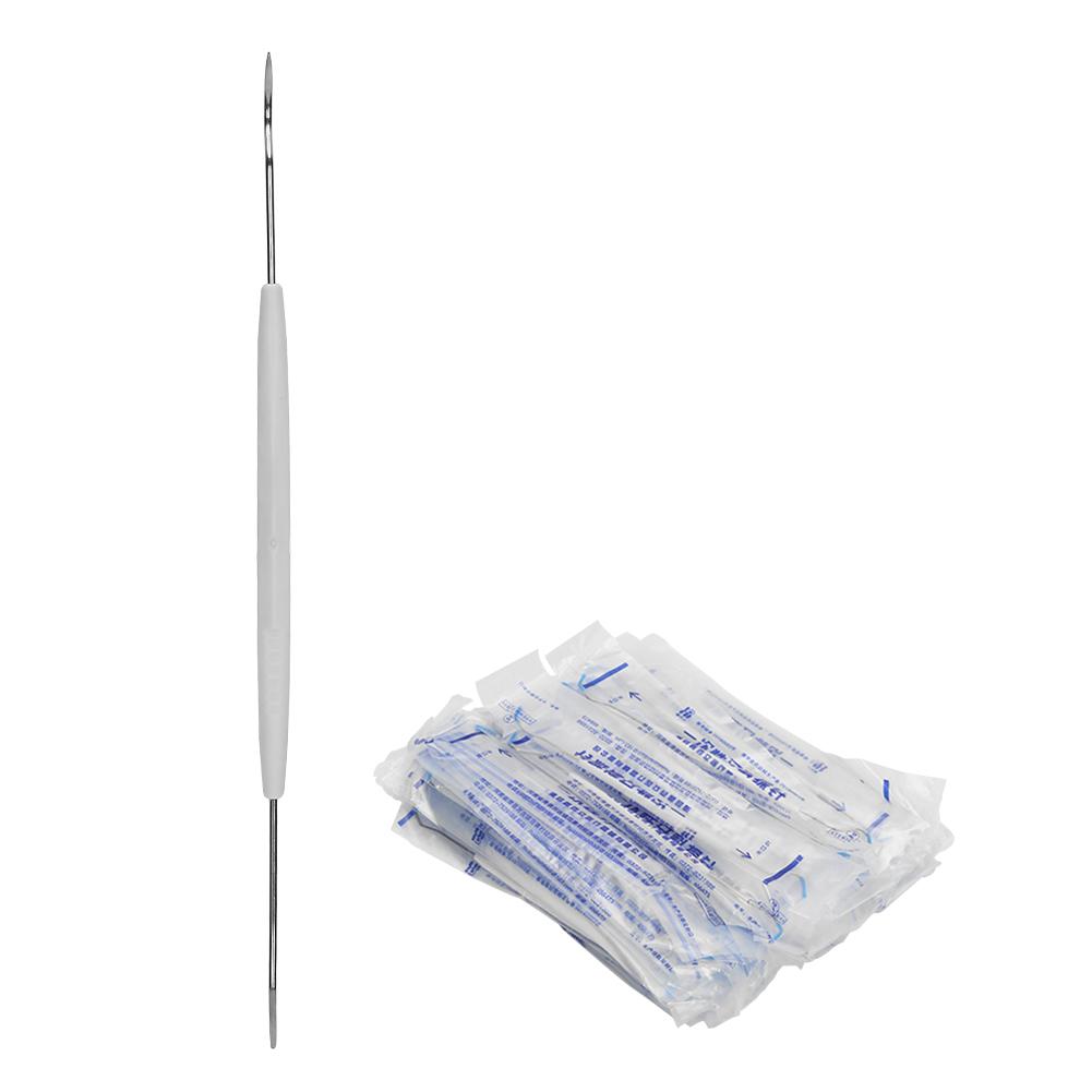 100pcs Disposable Dental Explorers Temporary Double Ends Probe Hook Pick Dental Tool