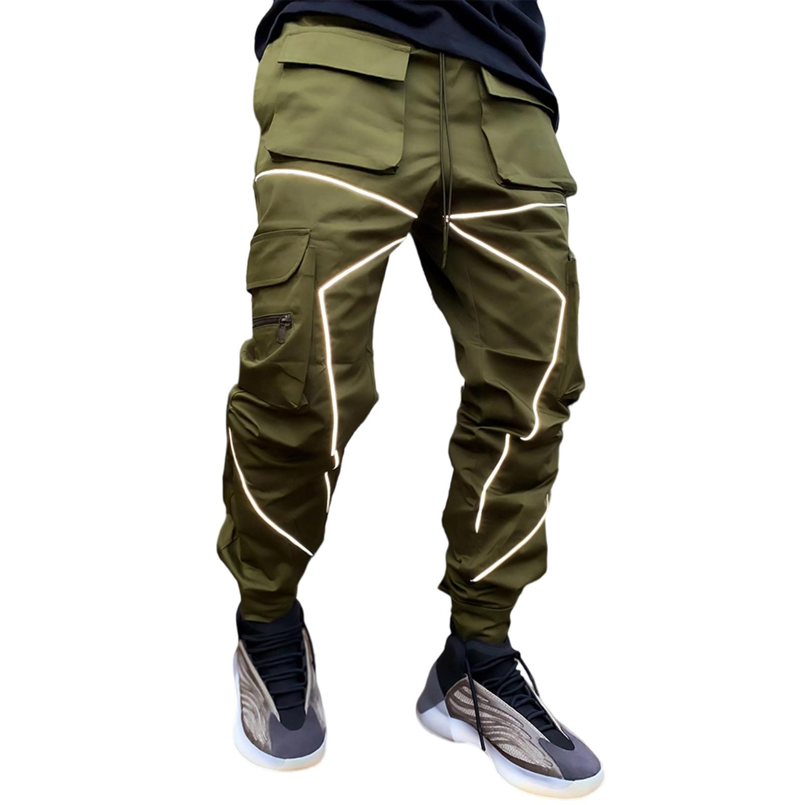 

Мужские уличные спортивные свободные повседневные брюки с несколькими карманами рабочие брюки M