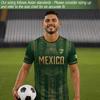 Men's Casual Soccer Jersey Short Sleeve Top Featuring Mexico Themed Graphic Print Lightweight Breathable Fabric Comfortable Fit