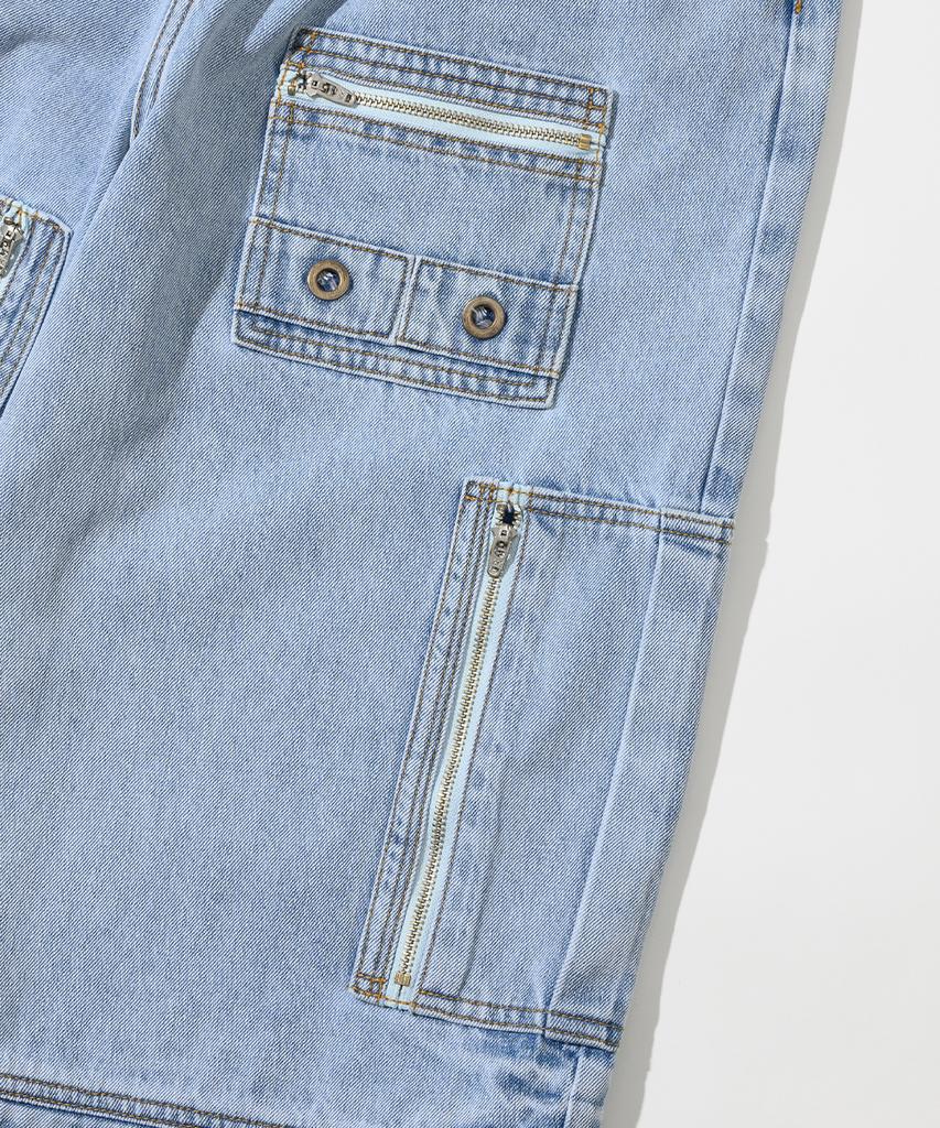 INTEMPOMOOD Engineer Cargo Detail Pants_Light Blue