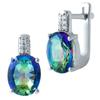 Silver Earrings with Mystic Topaz 3.457ct (1913116)