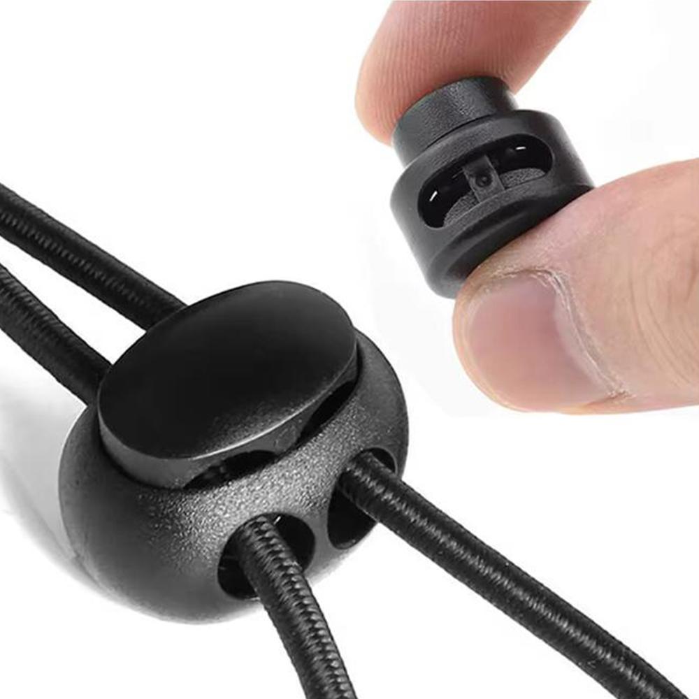 10 Piezas Topes de Cordón con Resorte Fijan Cordones Sueltos en Ropa Bolsas Zapatos Clips de Doble/Un Solo Agujero para Cuerda Accesorios DIY