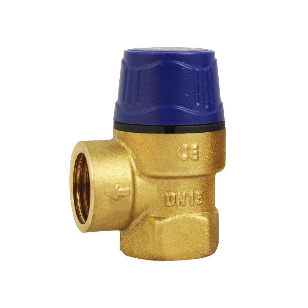 4-6 Minute Thickened Brass Angle Safety Relief Valve with Automatic Drain for Solar Water Heaters