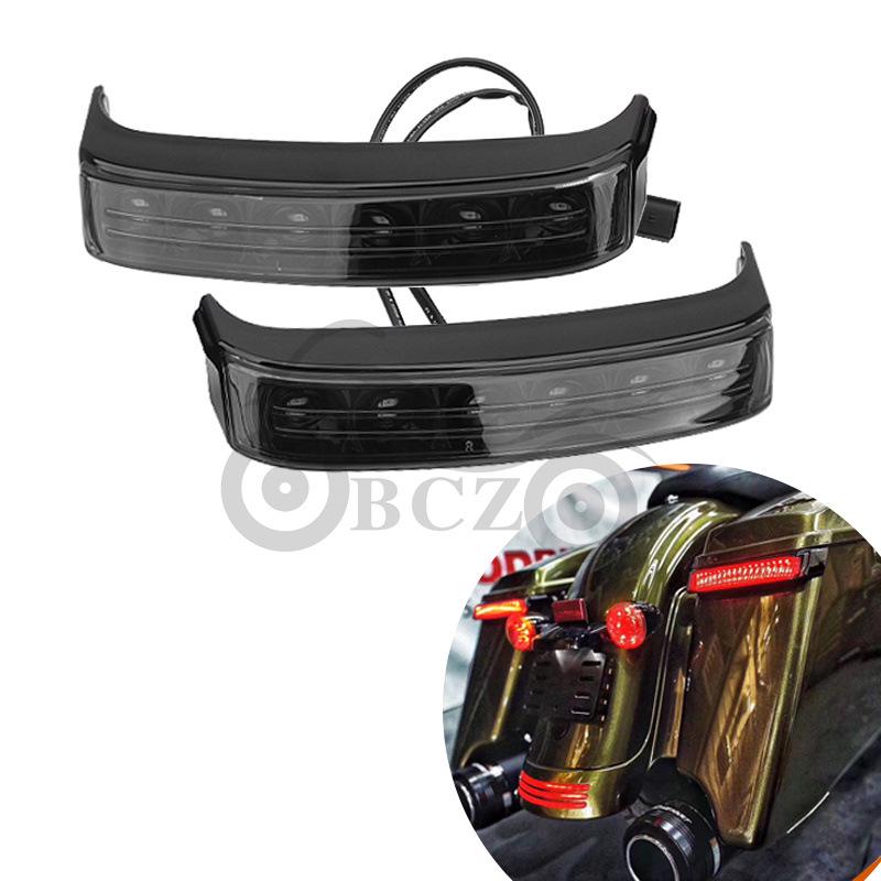 Harley Motorcycle Touring Side Box & Fairing Lights with Double Headlights