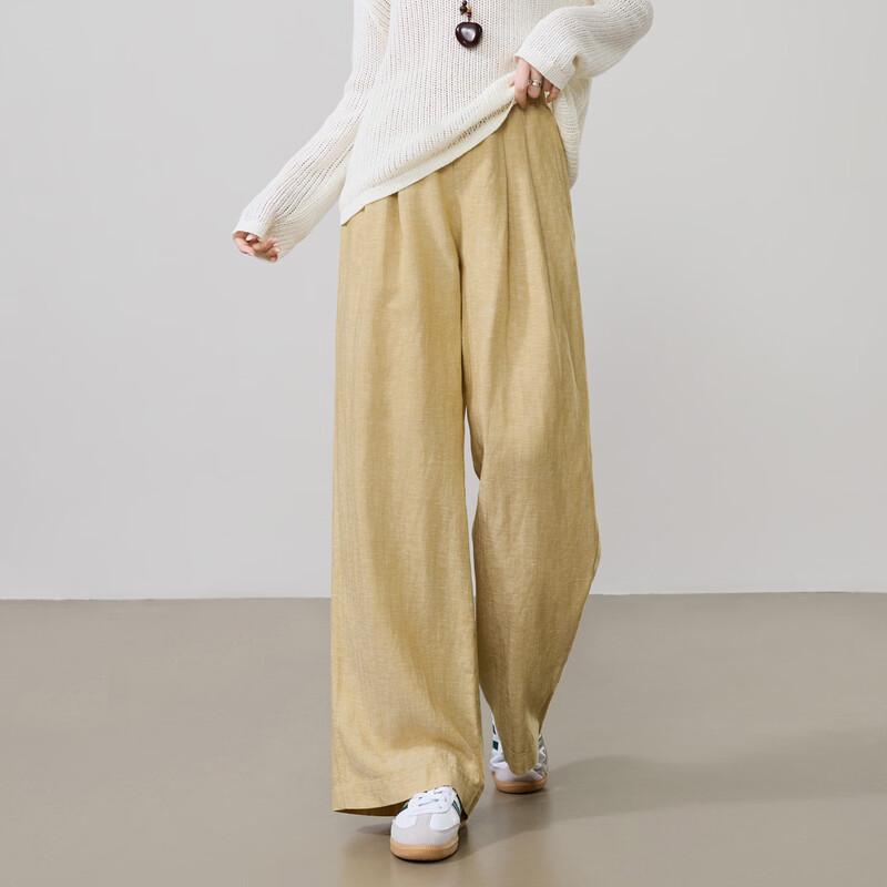 ESE-Y Women s Lyocell Linen Relaxed Wide-Leg Pants 28