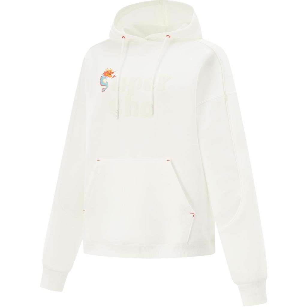 Li-Ning Comfortable Casual Minimalist Hoodie Unisex Hoodies Off-White AWDUJ01-1