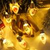 Christmas Tree Led Snow Globe Bulb String Lights For Indoor Outdoor White Warm