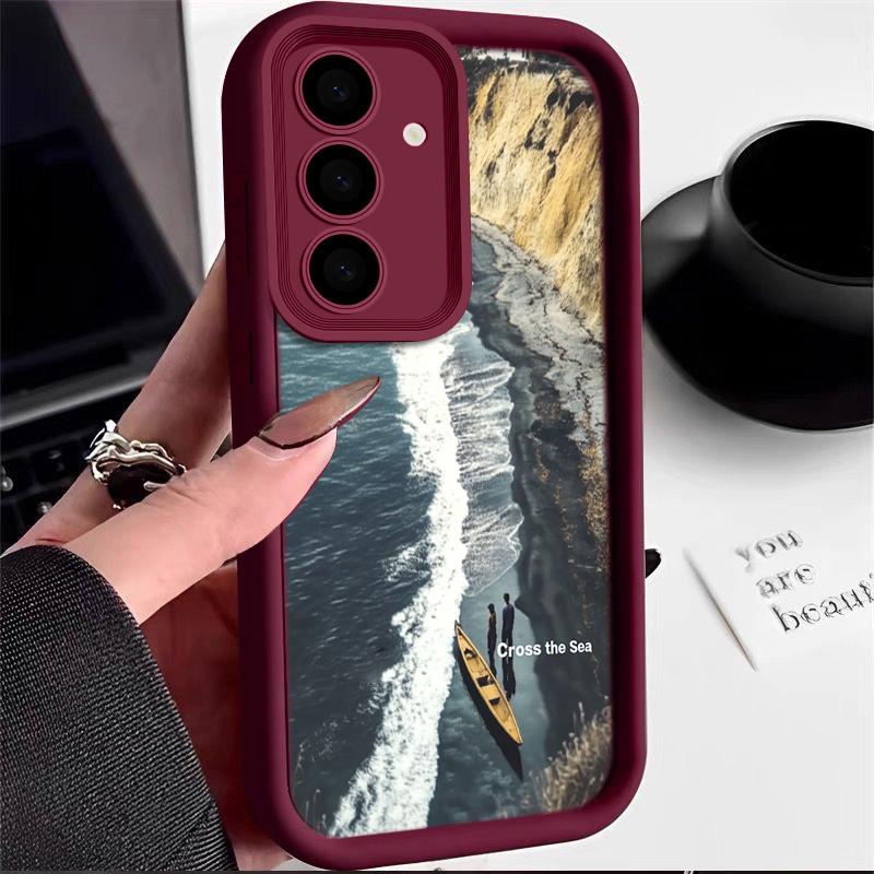Sea Scenery Case For Samsung Galaxy A55 A54 A14 A15 A34 A35 A25 A53 A52 5G S24 S23 S22 Ultra S21 Plus S20 FE Silicone Soft Cover