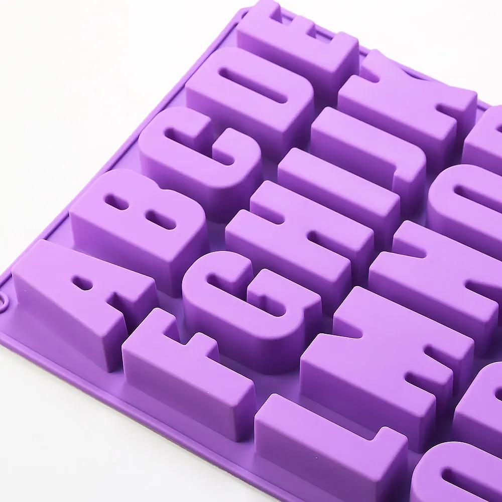 26 Letter Silicone Chocolate Mold Cake Mould Jelly Candy 3D DIY Molds Kitchen Baking Tools